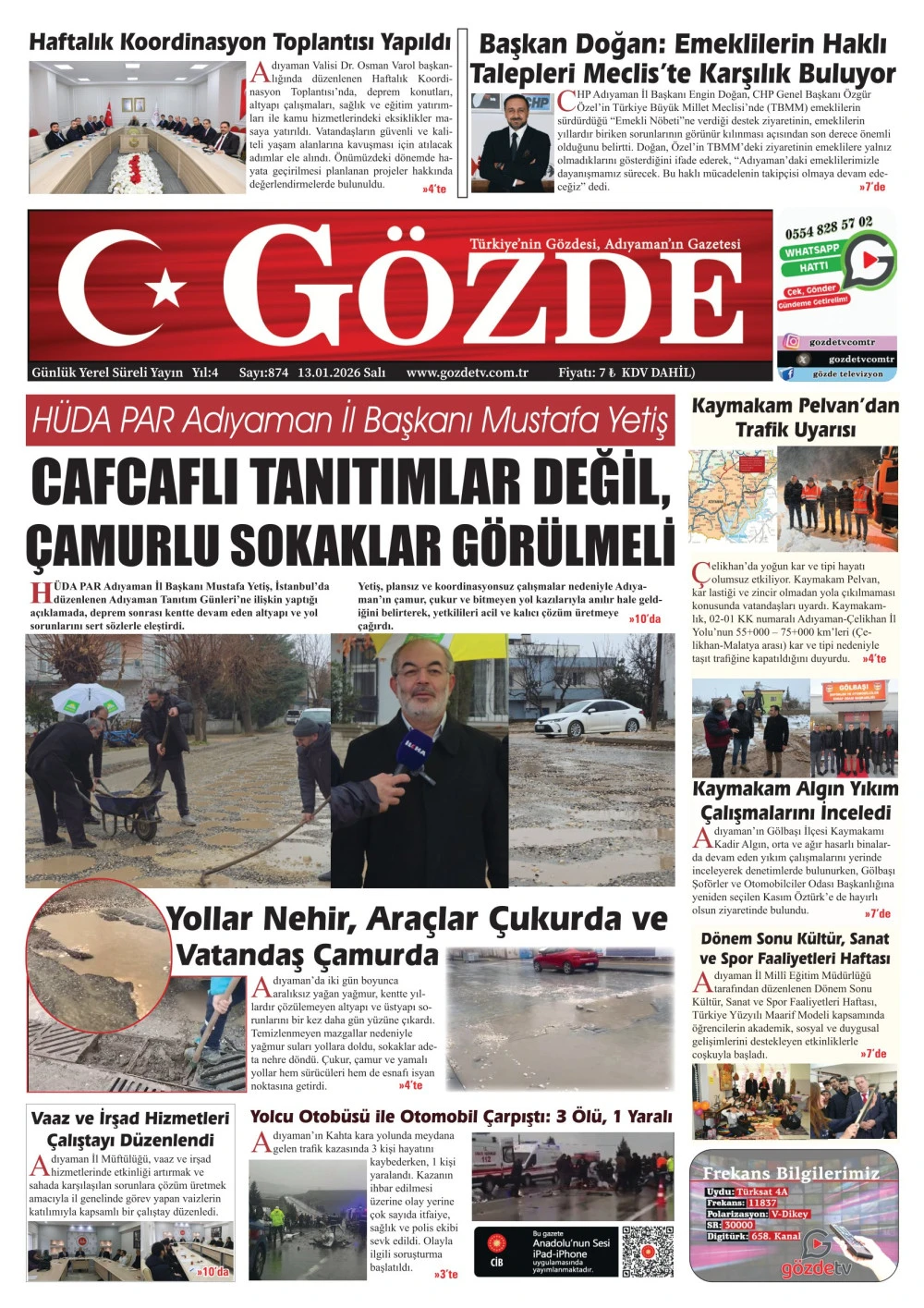 13 OCAK 2026/874 Sayı