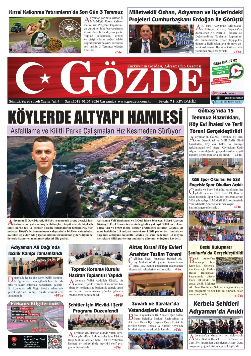 01 TEMMUZ 2026/1013 Sayı
