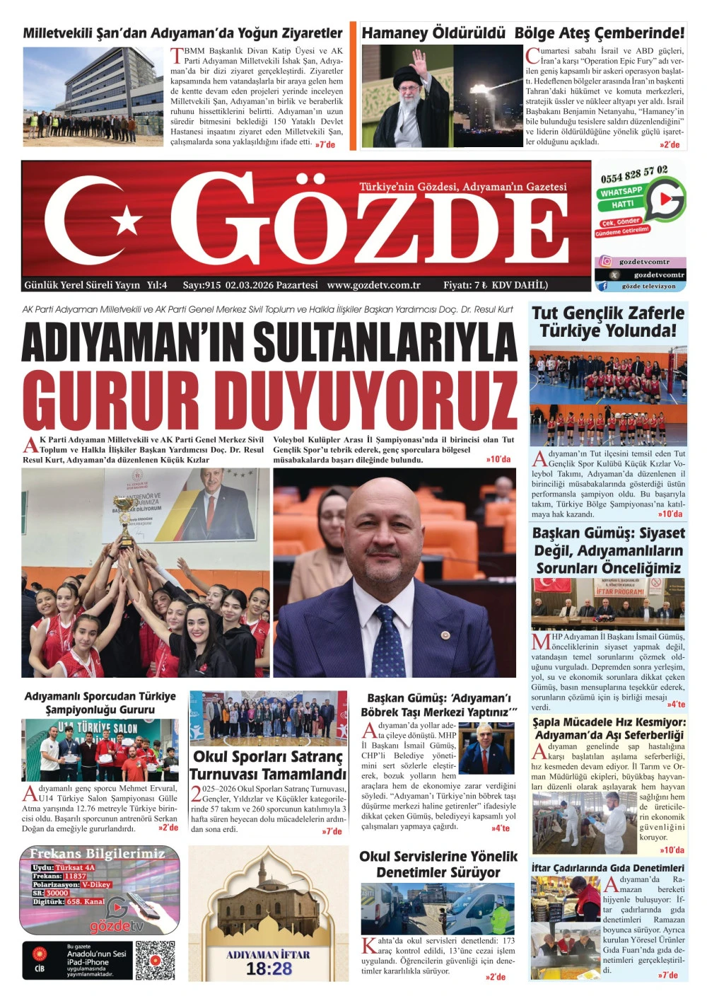 02 MART 2026/915 Sayı