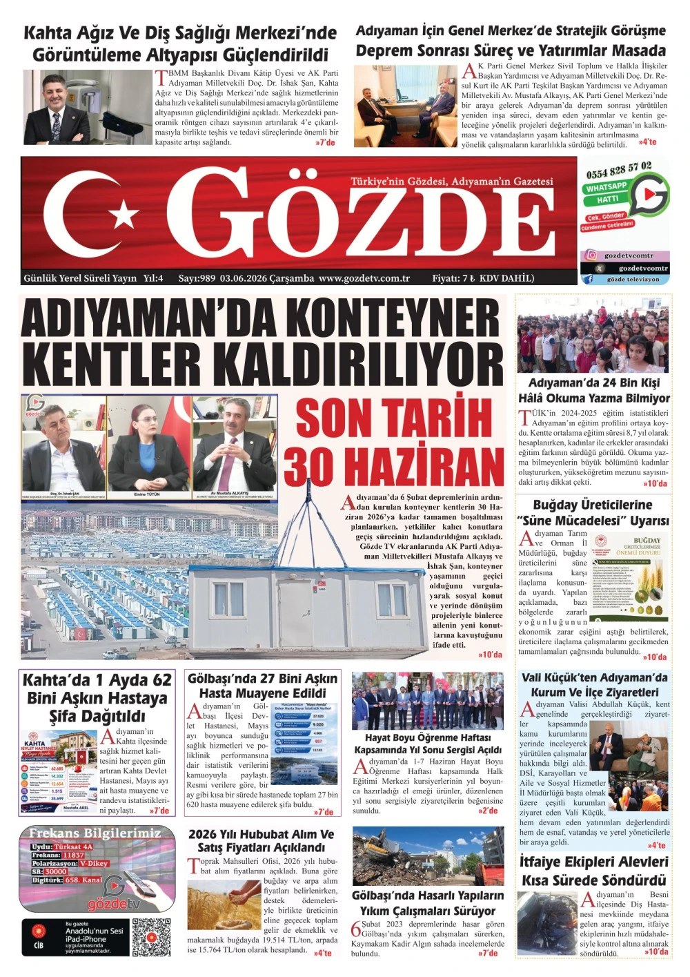 03 HAZİRAN 2026/989 Sayı