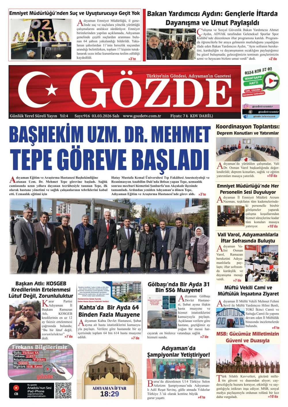 03 MART 2026/916 Sayı