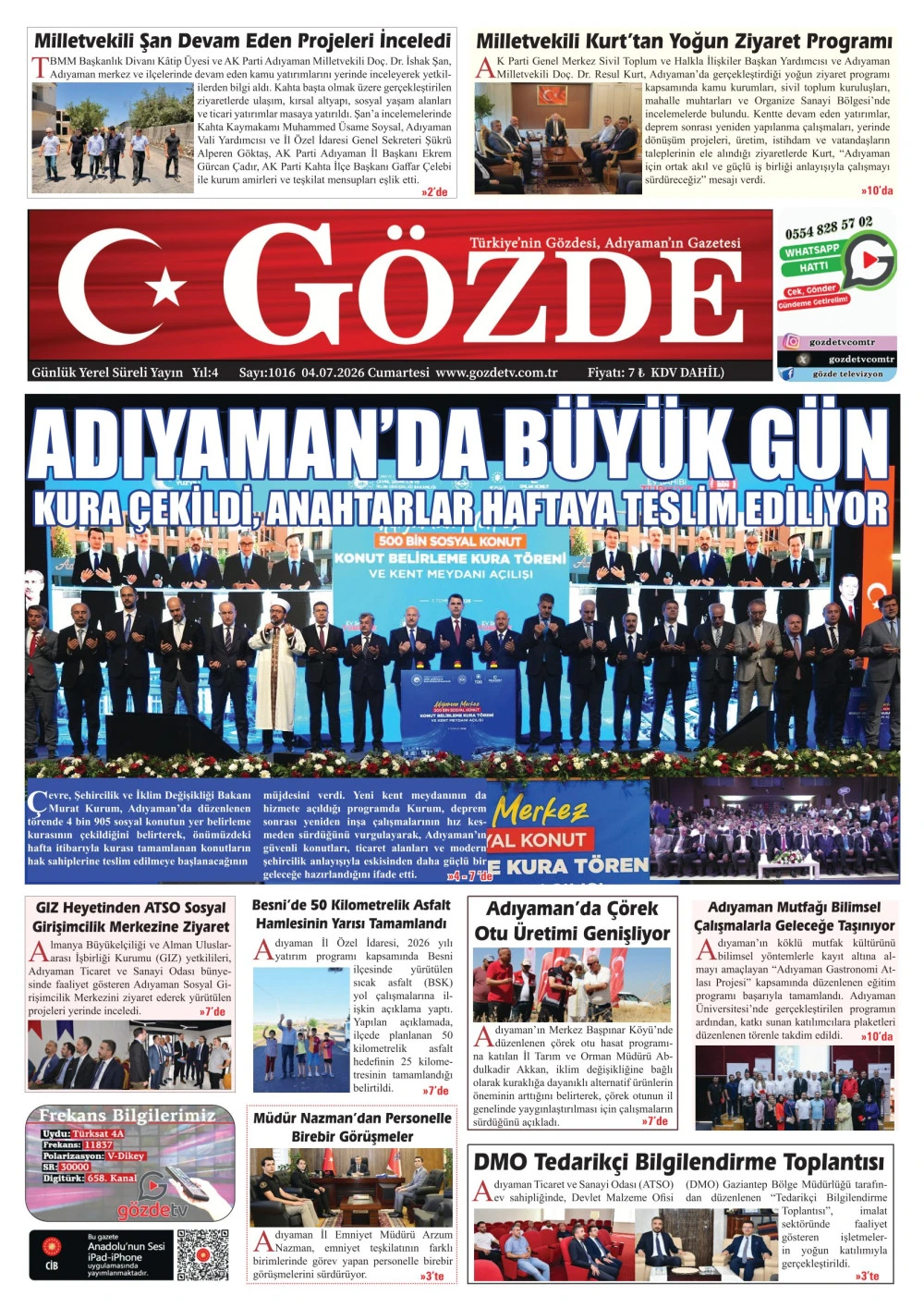 04 TEMMUZ 2026/1016 Sayı