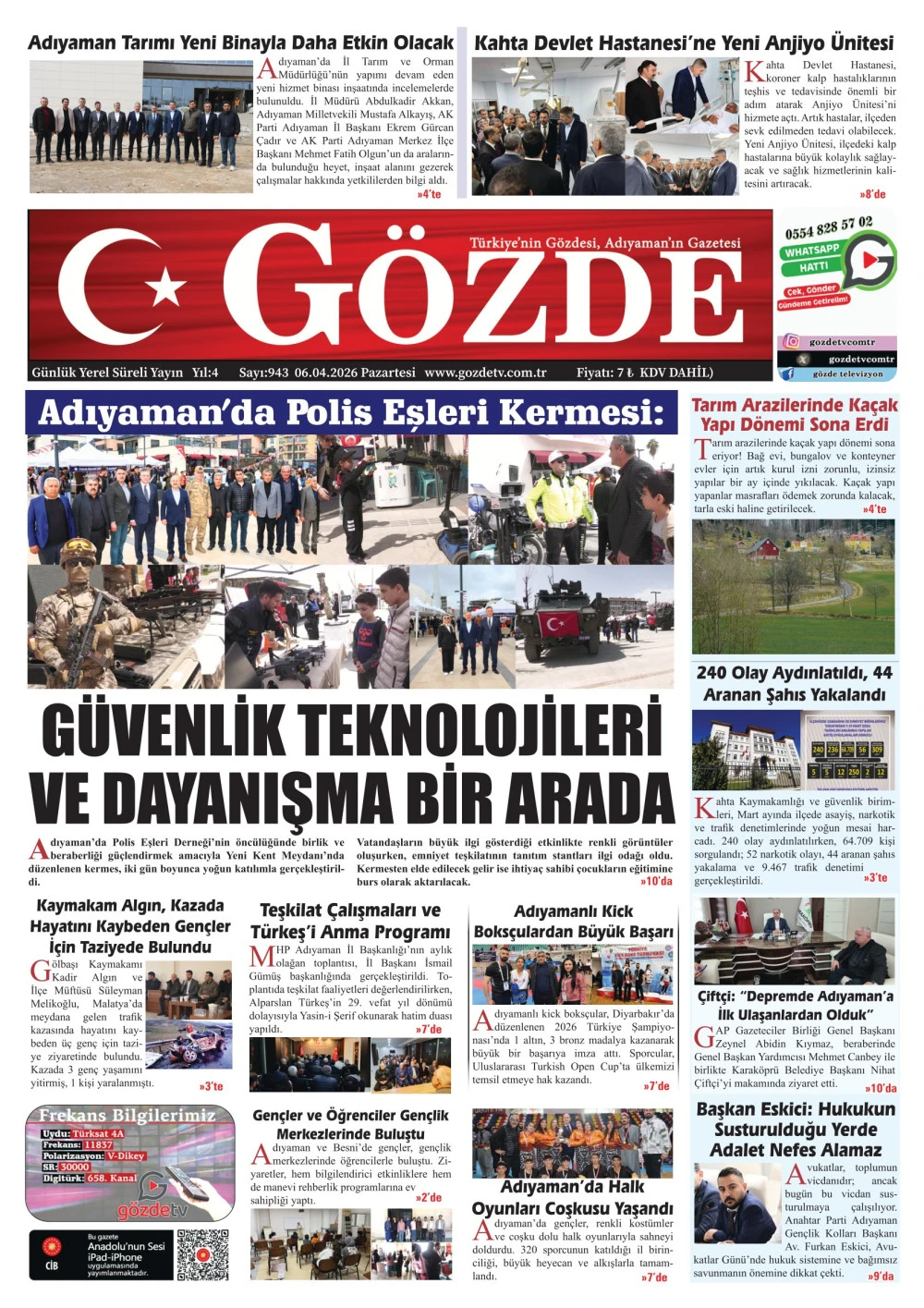 06 NİSAN 2026/943 Sayı