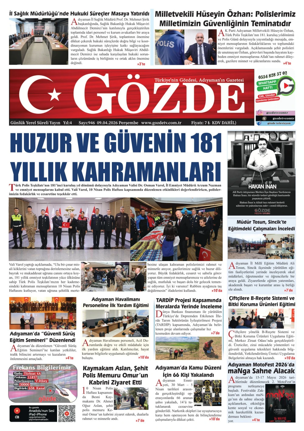 09 NİSAN 2026/946 Sayı