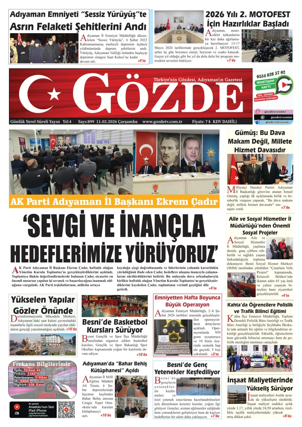 11 ŞUBAT 2026/899 Sayı