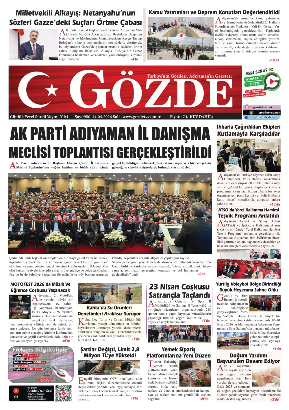 14 NİSAN 2026/950 Sayı