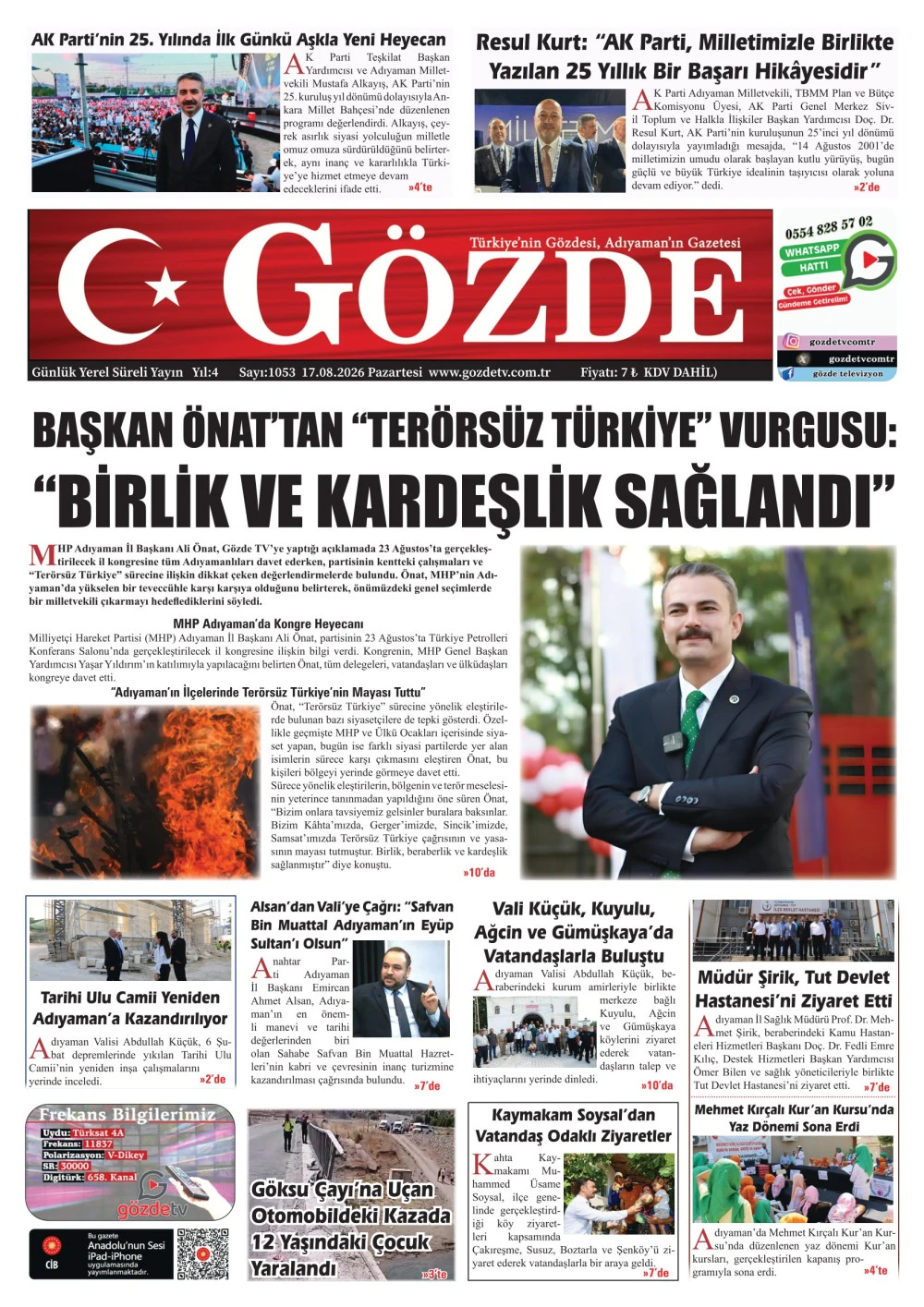 17 AĞUSTOS 2026/1053 Sayı
