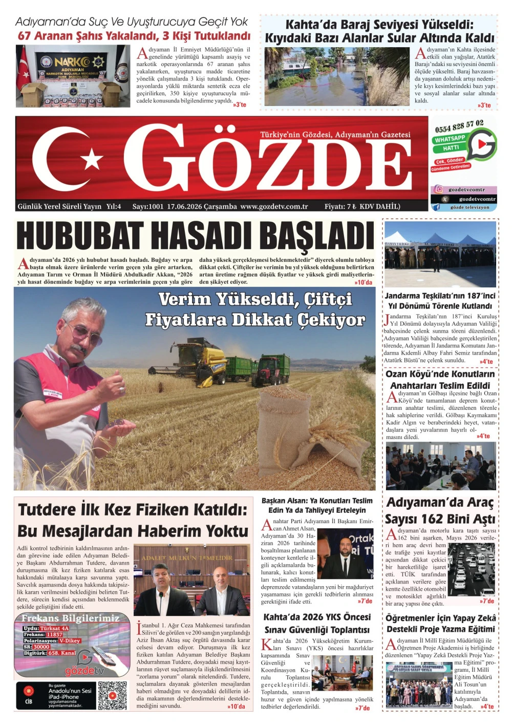 17 HAZİRAN 2026/1001 Sayı