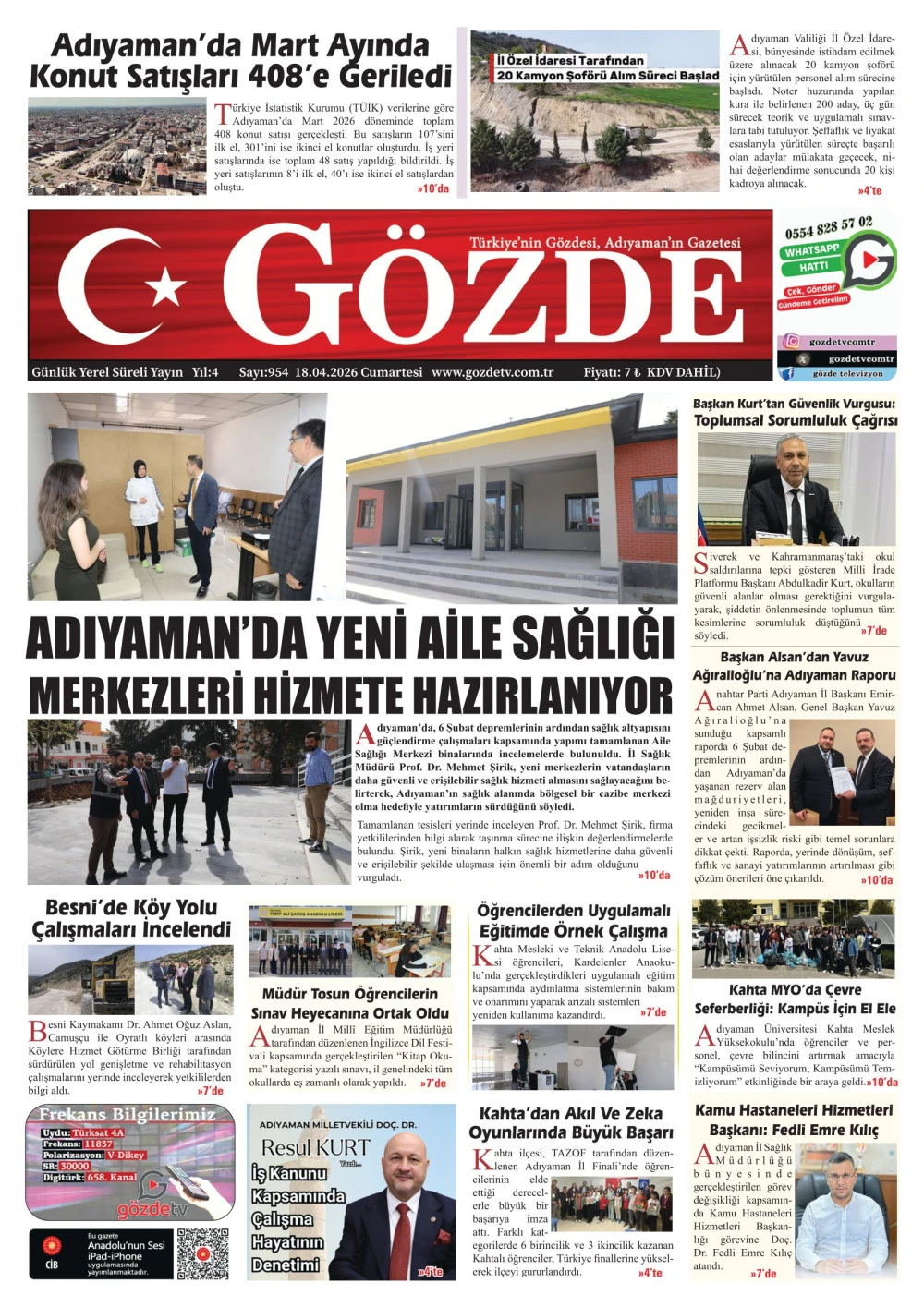 18 NİSAN 2026/954 Sayı