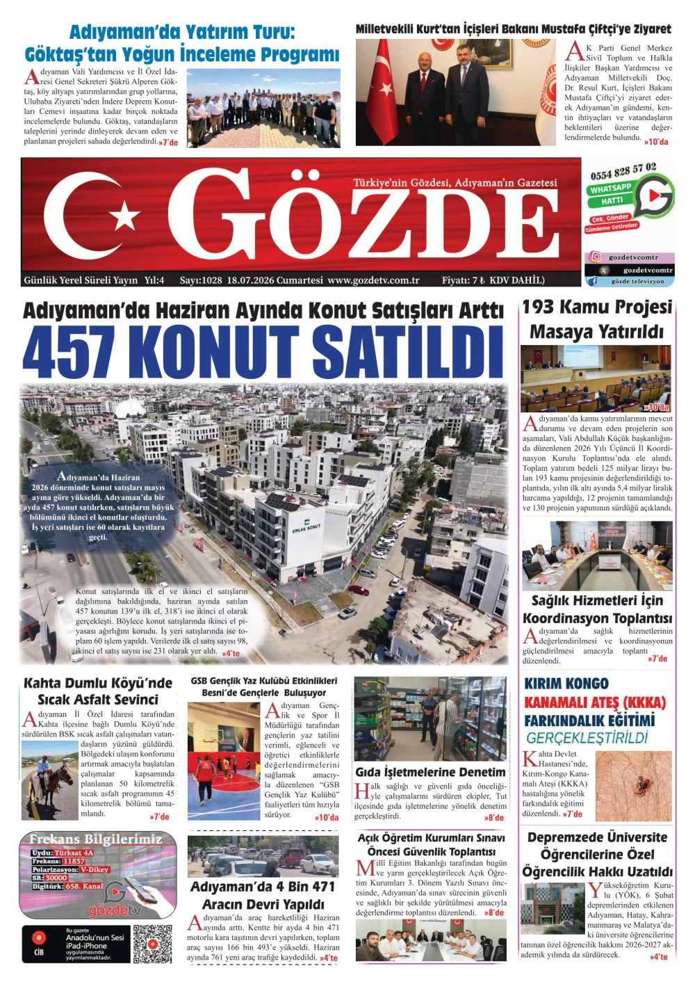 18 TEMMUZ 2026/1028 Sayı