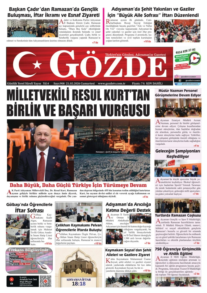 21 ŞUBAT 2026/908 Sayı