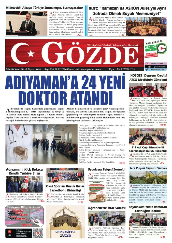 28 ŞUBAT 2026/914 Sayı