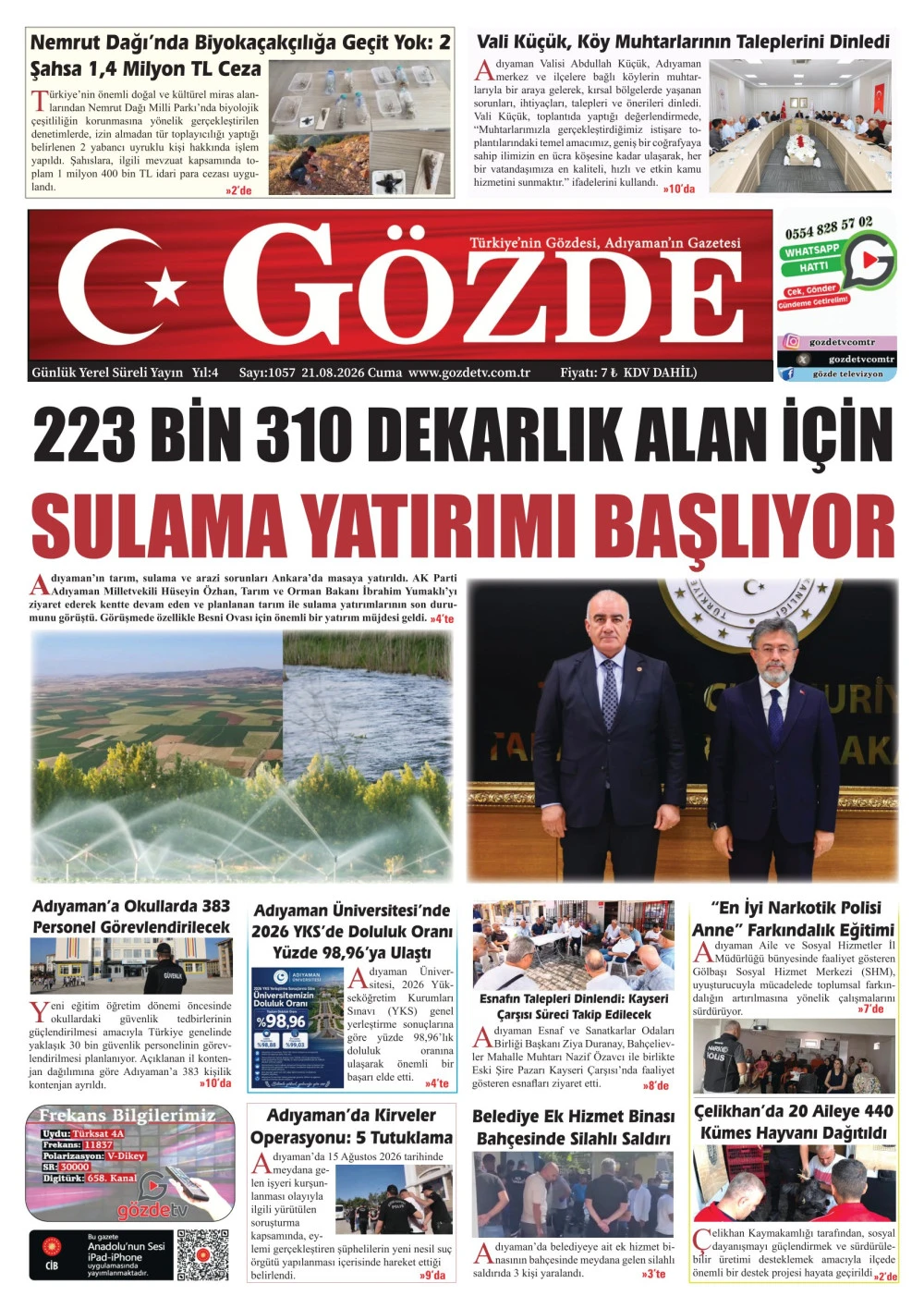 21 AĞUSTOS 2026/1057 Sayı