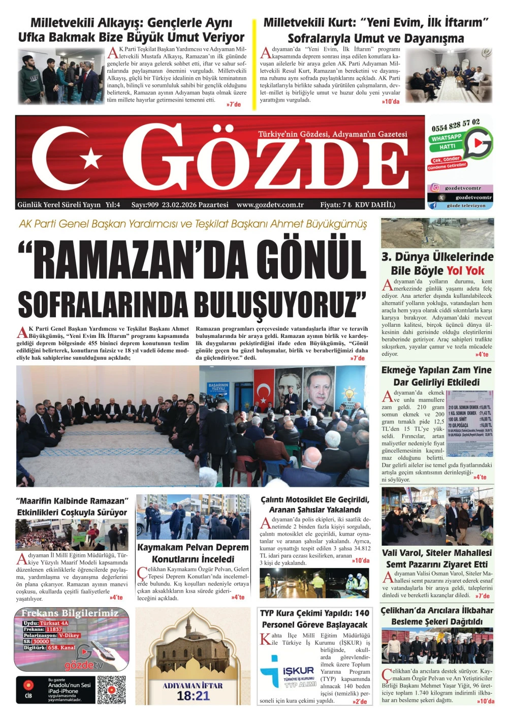 23 ŞUBAT 2026/909 Sayı