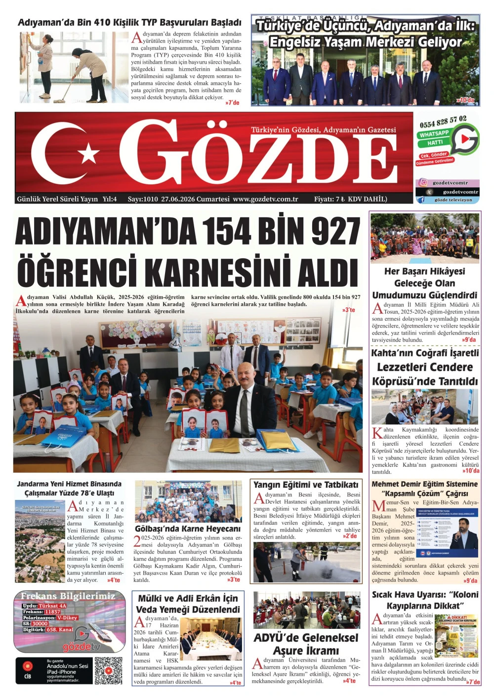 27 HAZİRAN 2026/1010 Sayı