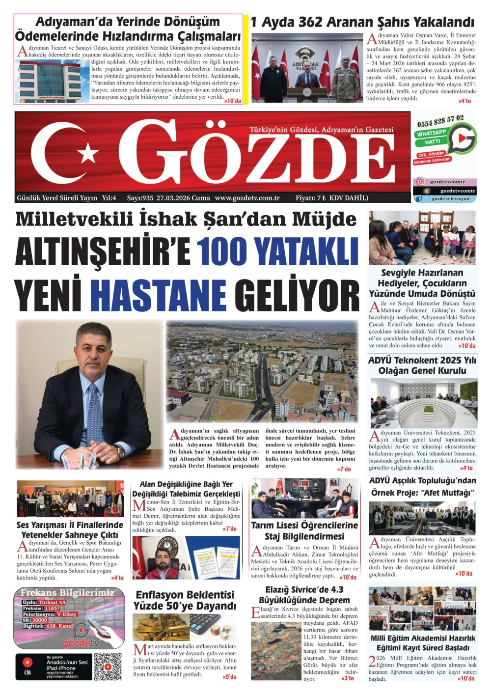 27 MART 2026/935 Sayı