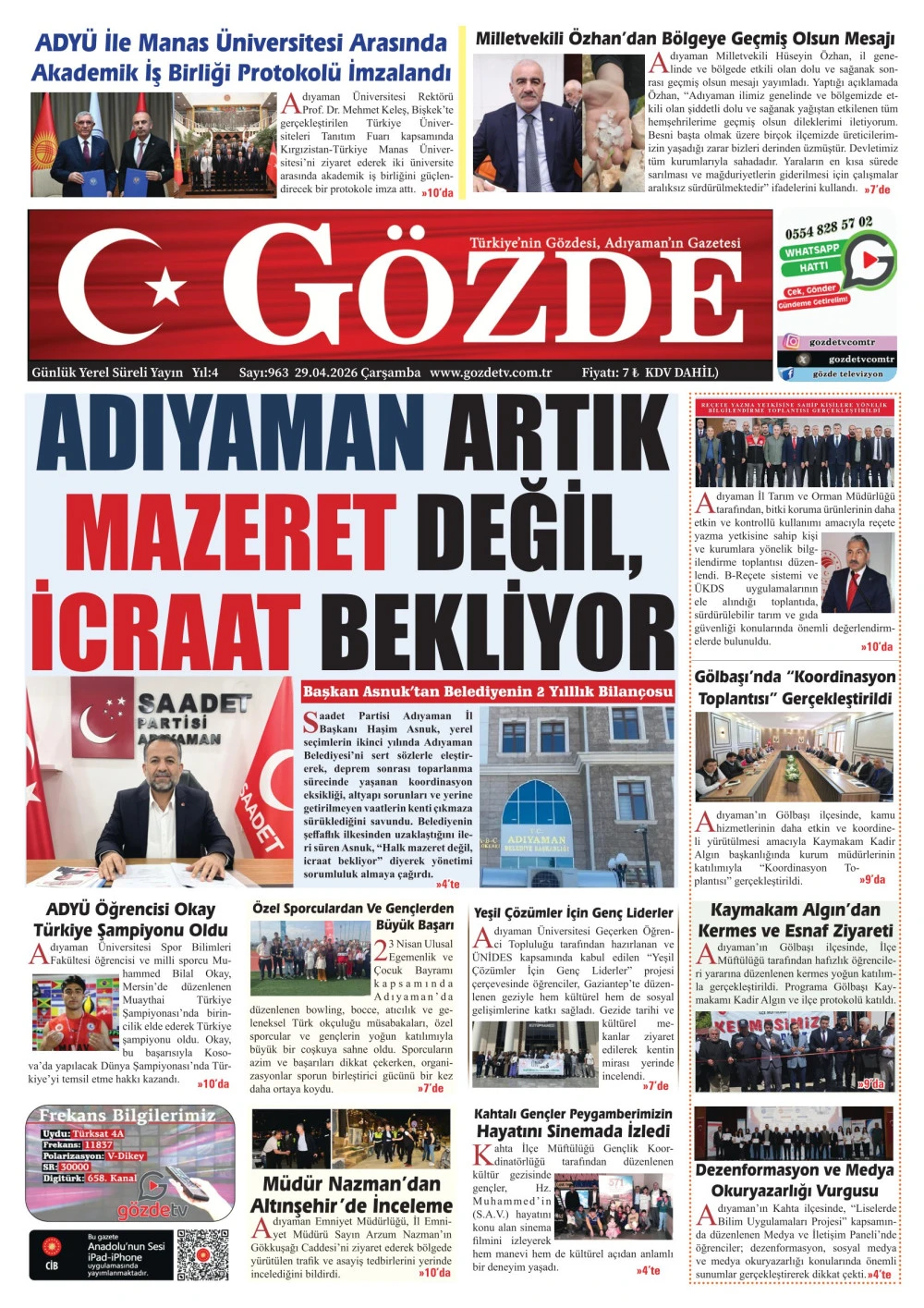 29 NİSAN 2026/963 Sayı