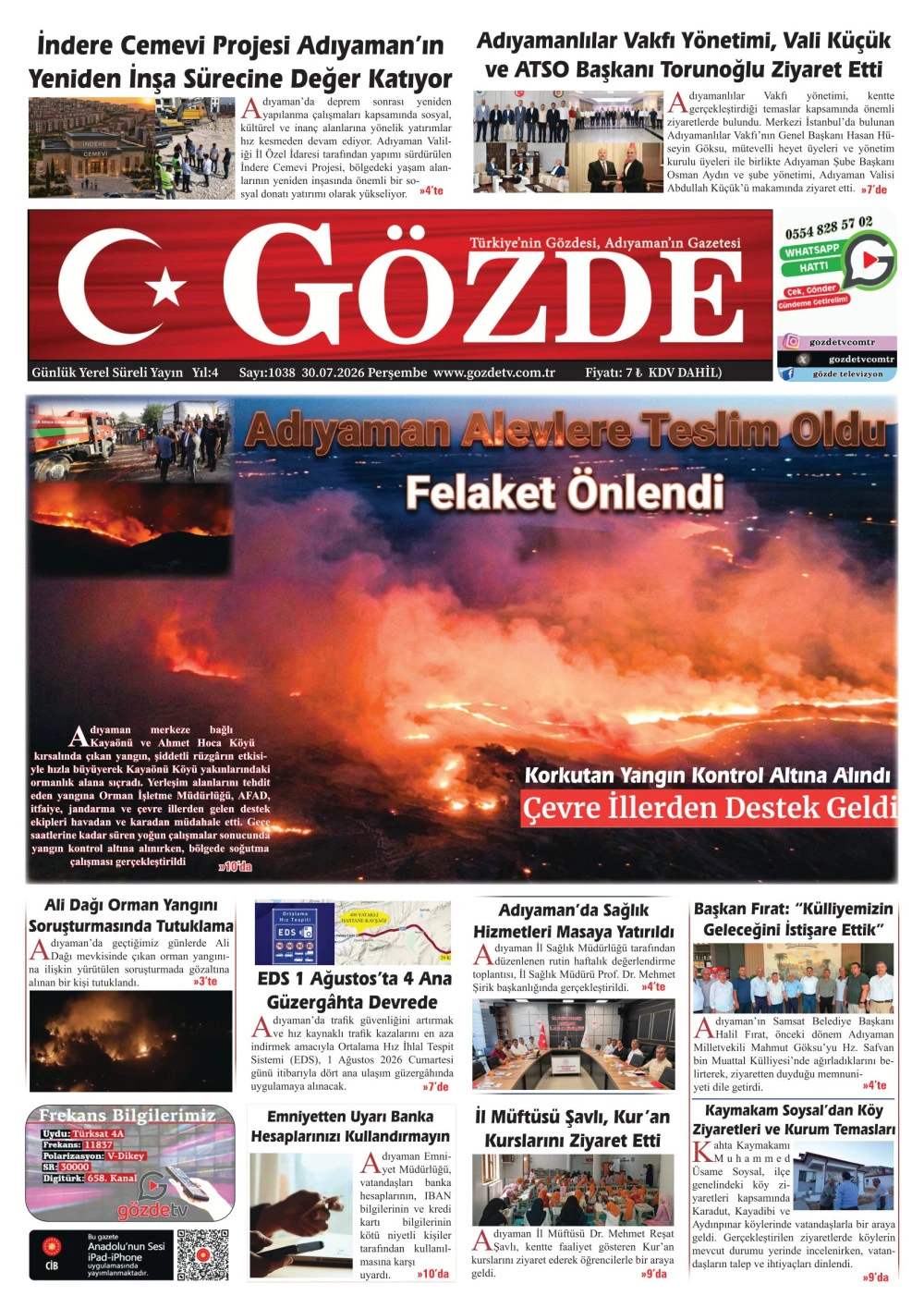 30 TEMMUZ 2026/1038 Sayı