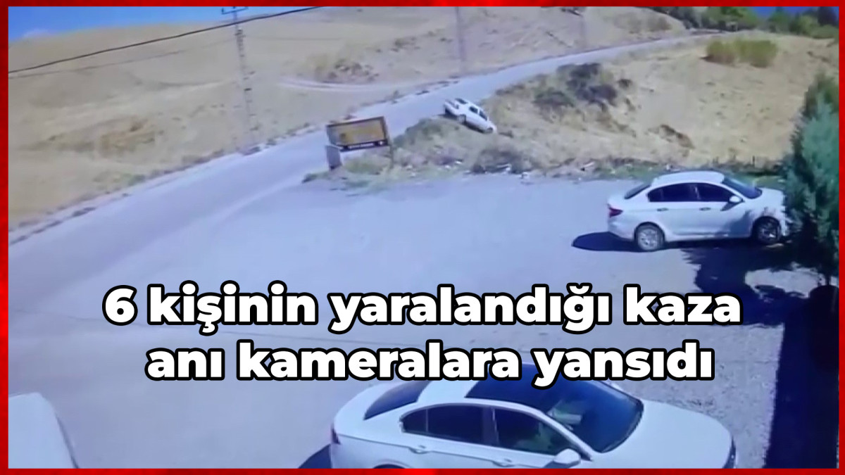 6 kişinin yaralandığı kaza anı kameralara yansıdı 