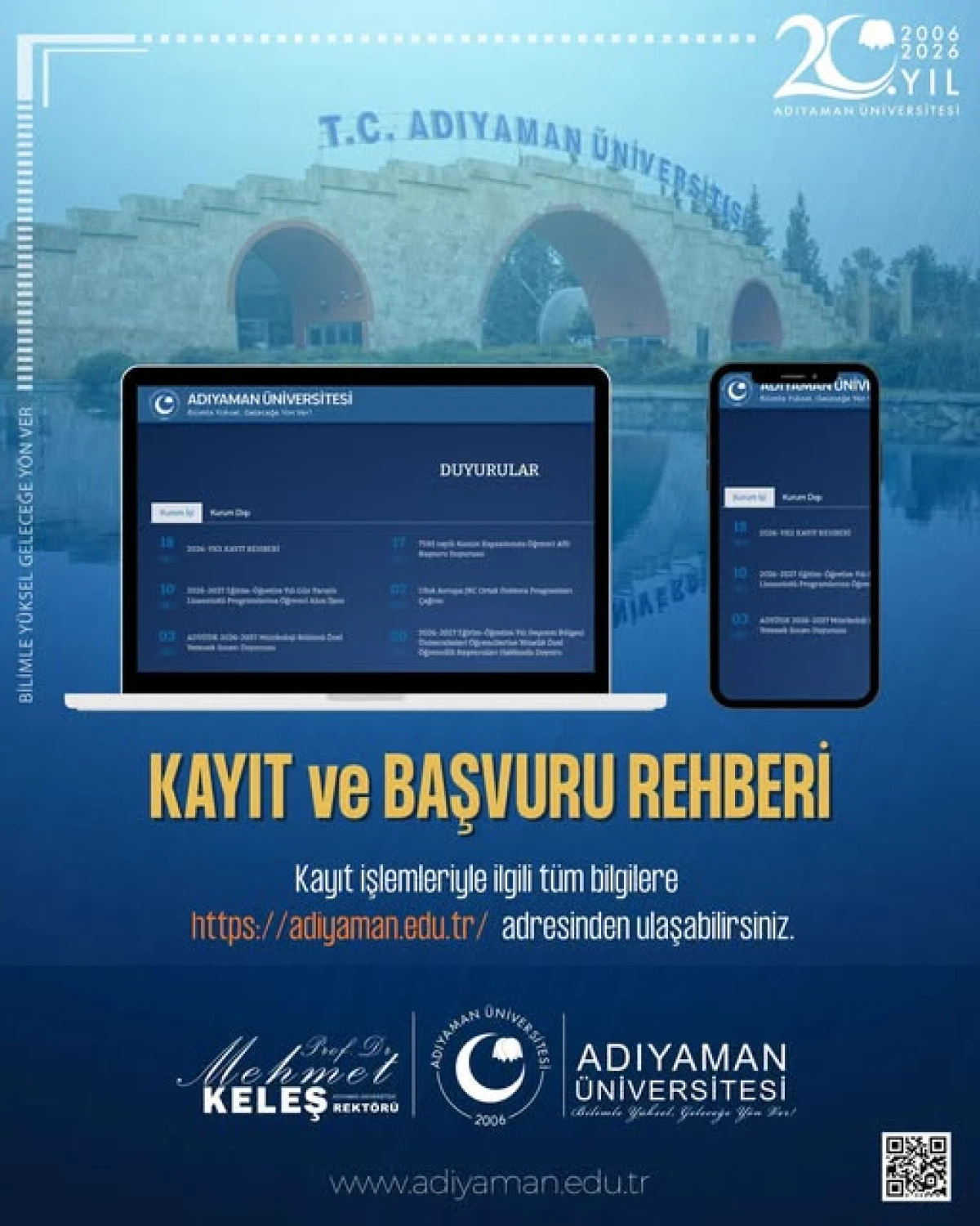 Adıyaman &Uuml;niversitesi&rsquo;nde Kayıt ve Başvuru Rehberi Yayımlandı