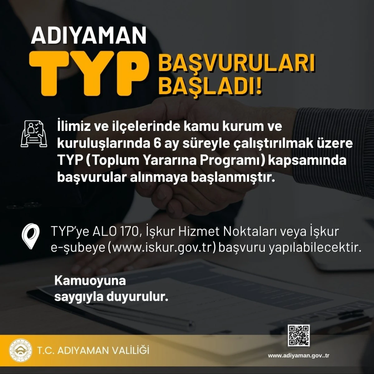 Adıyaman’da 2 Bin Kişilik İstihdam Fırsatı!