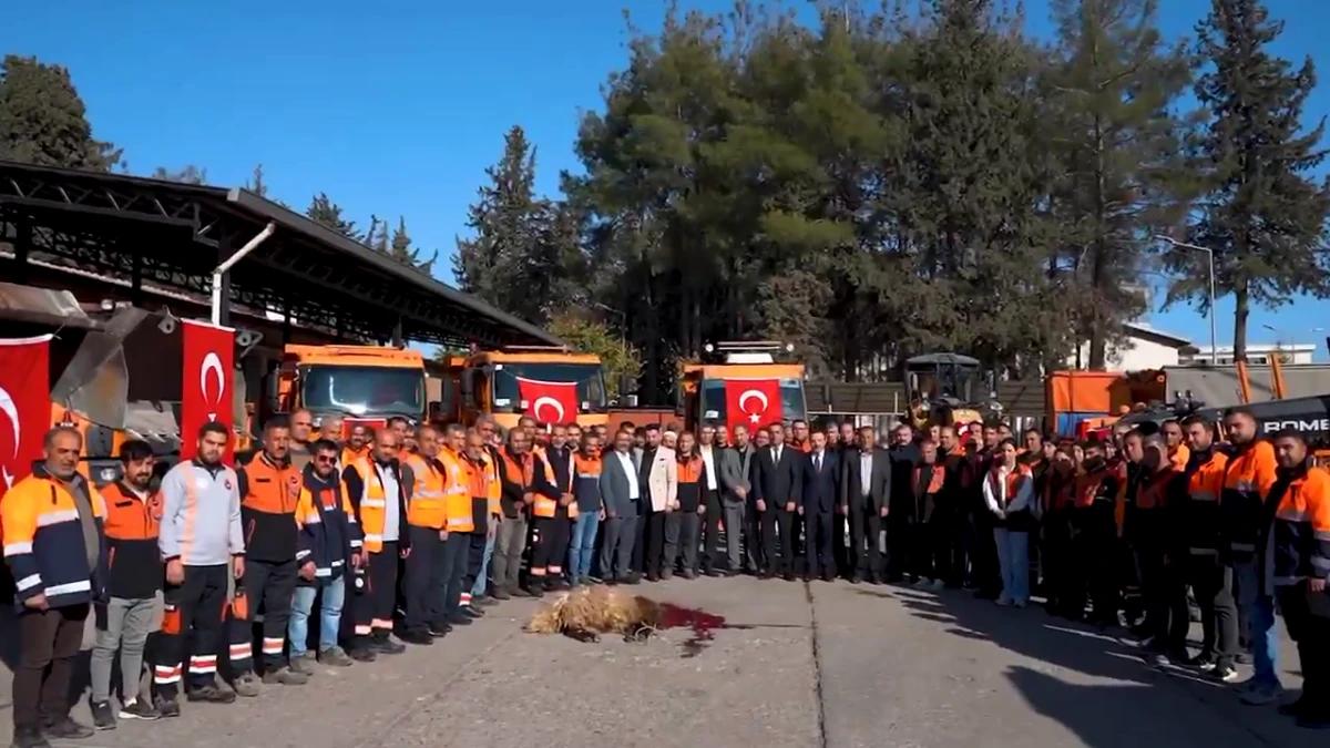 Adıyaman’da Kar ve Buzla Mücadele Sezonu Öncesi Kurban Kesimi Yapıldı