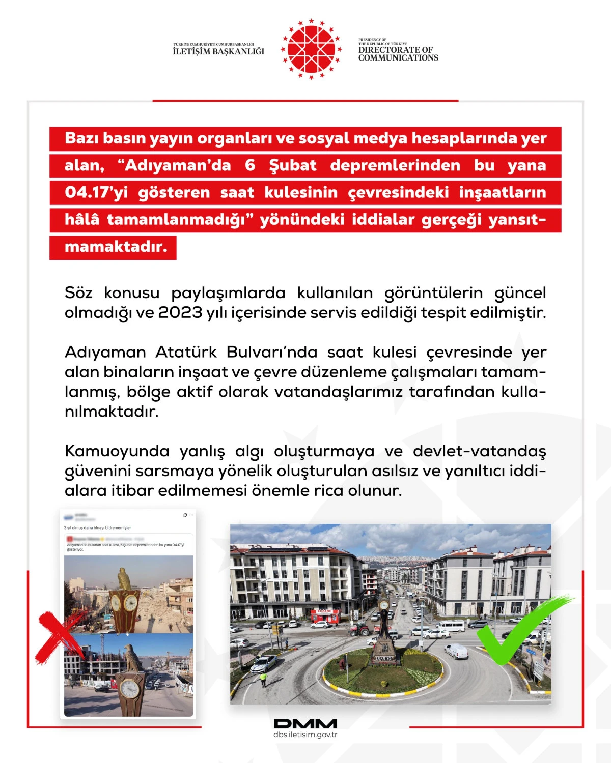 Adıyaman&rsquo;da Saat Kulesi &Ccedil;evresindeki İnşaatlarla İlgili İddialar Yalanlandı