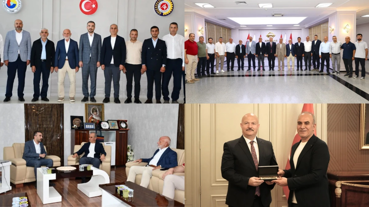 Adıyamanlılar Vakfı y&ouml;netimi, Vali K&uuml;&ccedil;&uuml;k ve ATSO Başkanı Torunoğlu Ziyaret Etti
