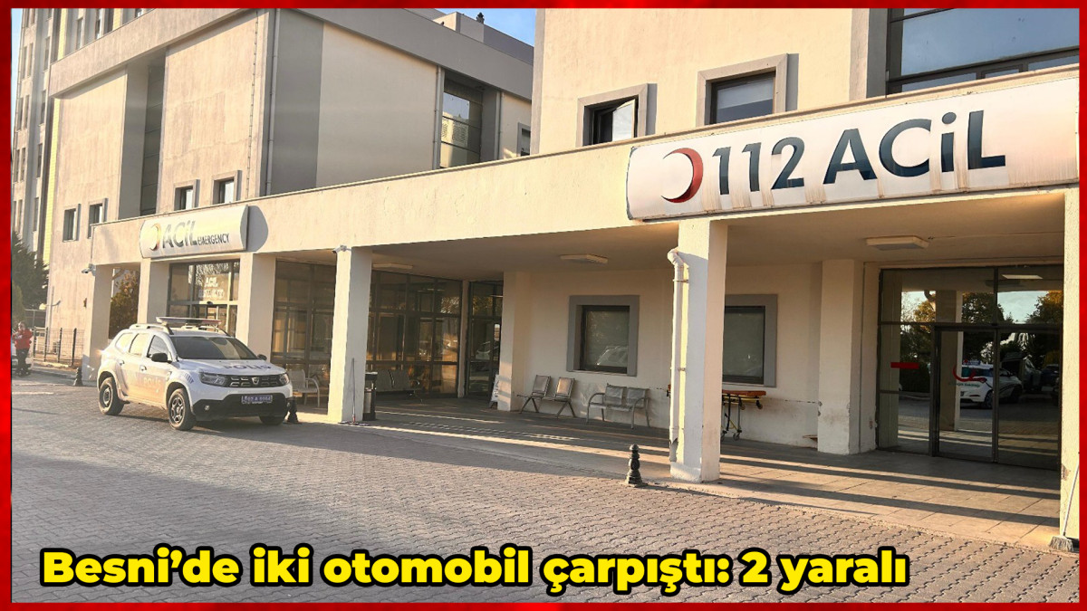 Besni’de iki otomobil çarpıştı: 2 yaralı