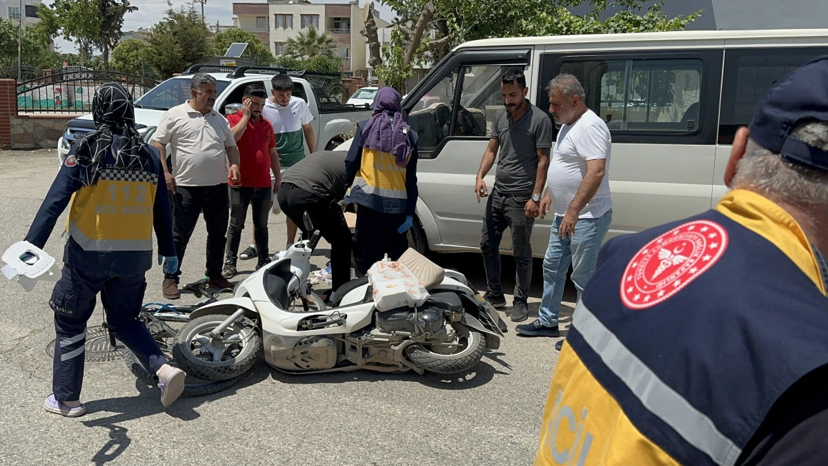 Bisiklet İle Motosiklet Çarpıştı: 1 Yaralı   