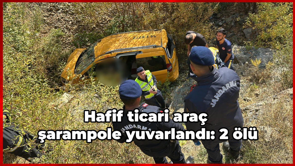 Hafif ticari araç şarampole yuvarlandı: 2 ölü