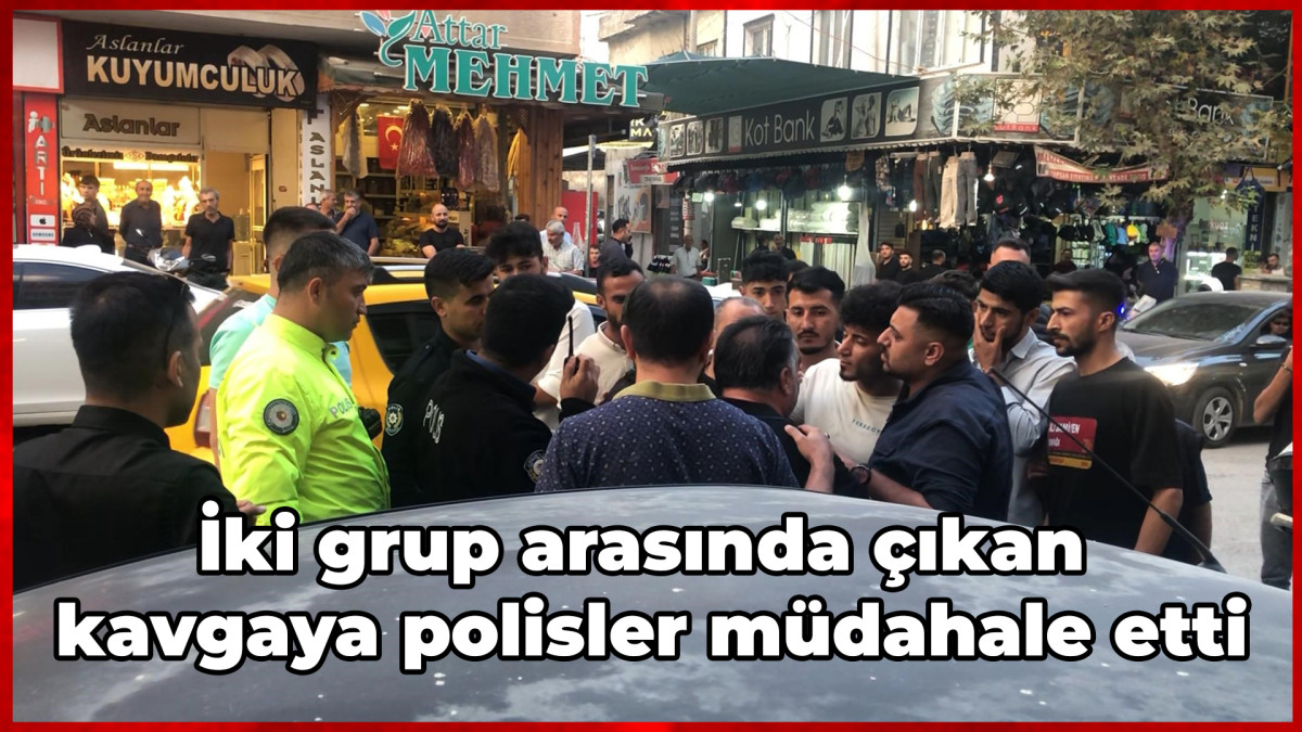 İki grup arasında çıkan kavgaya polisler müdahale etti