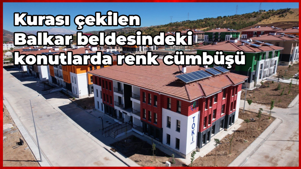 Kurası çekilen Balkar beldesindeki konutlarda renk cümbüşü