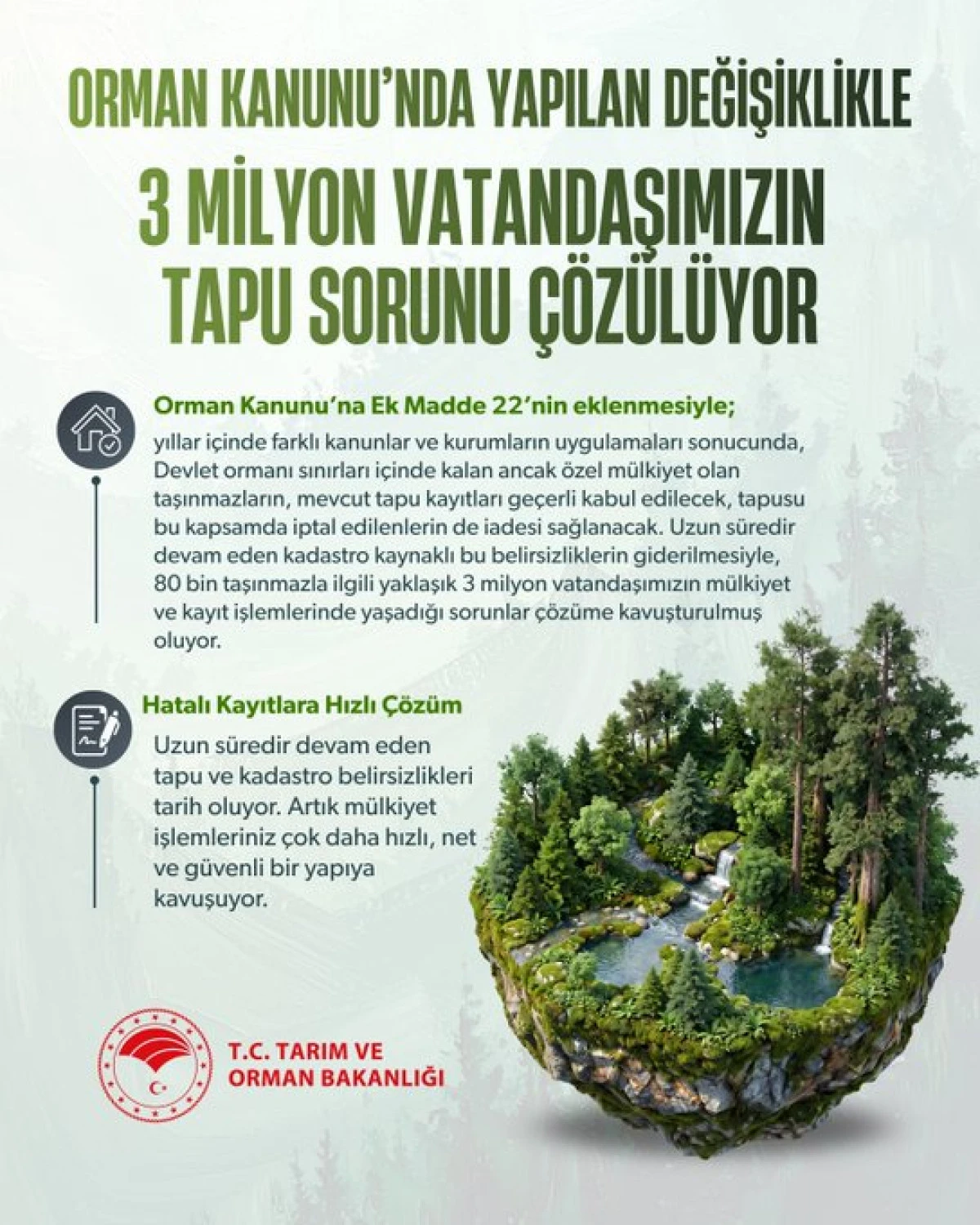 Orman Kanunu&rsquo;nda K&ouml;kl&uuml; Değişiklik: Milyonları İlgilendiren Tapu D&uuml;zenlemesi