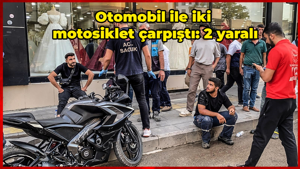 Otomobil ile iki motosiklet çarpıştı: 2 yaralı