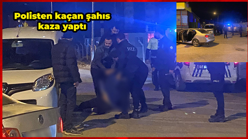 Polisten kaçan şahıs kaza yaptı