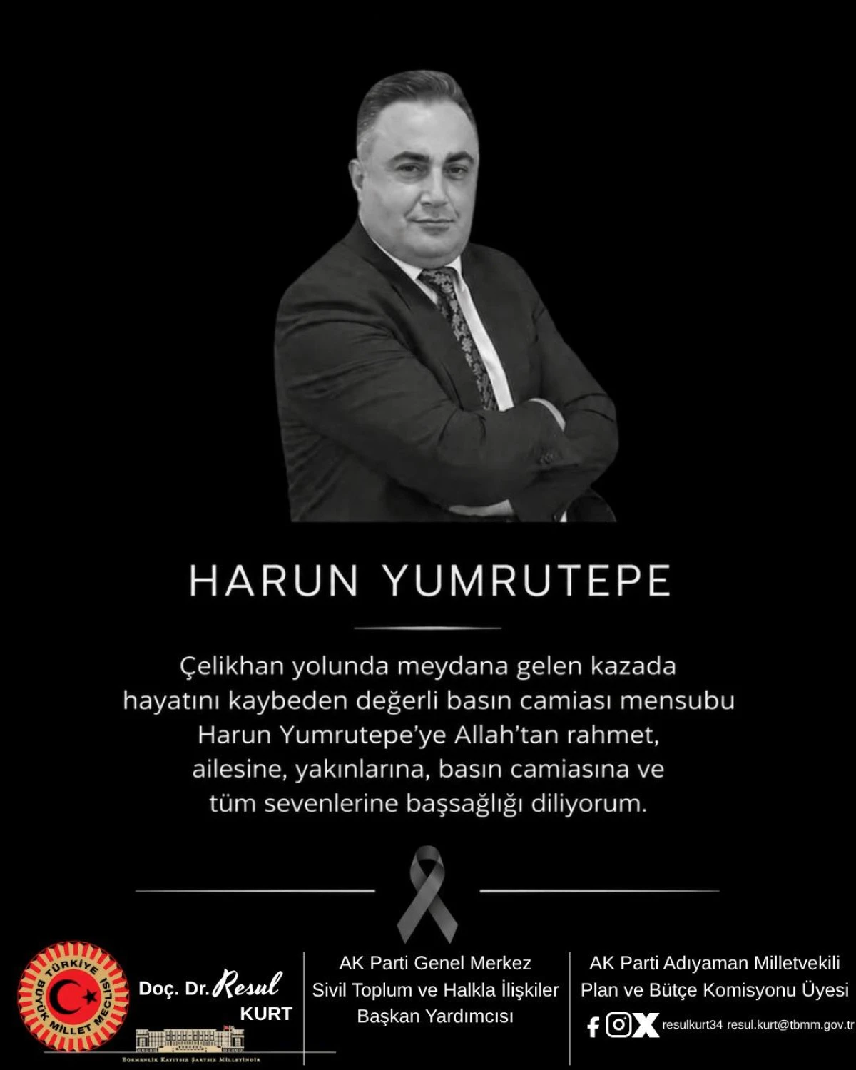 Resul Kurt: &ldquo;Adıyaman Basını Kıymetli Bir İsmini Kaybetti&rdquo;