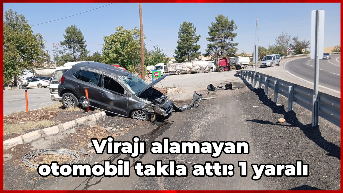 Virajı alamayan otomobil takla attı: 1 yaralı