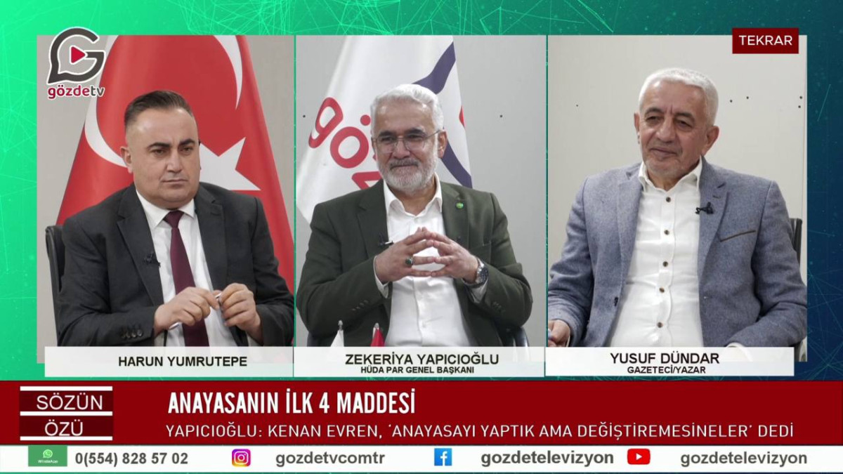 YAPICIOĞLU: “MİLLET İSTERSE ANAYASANIN HER MADDESİNİ DEĞİŞTİRİR”